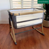 Tutti Bambini CoZee XL Bedside Crib, Gently Used / Light Grey