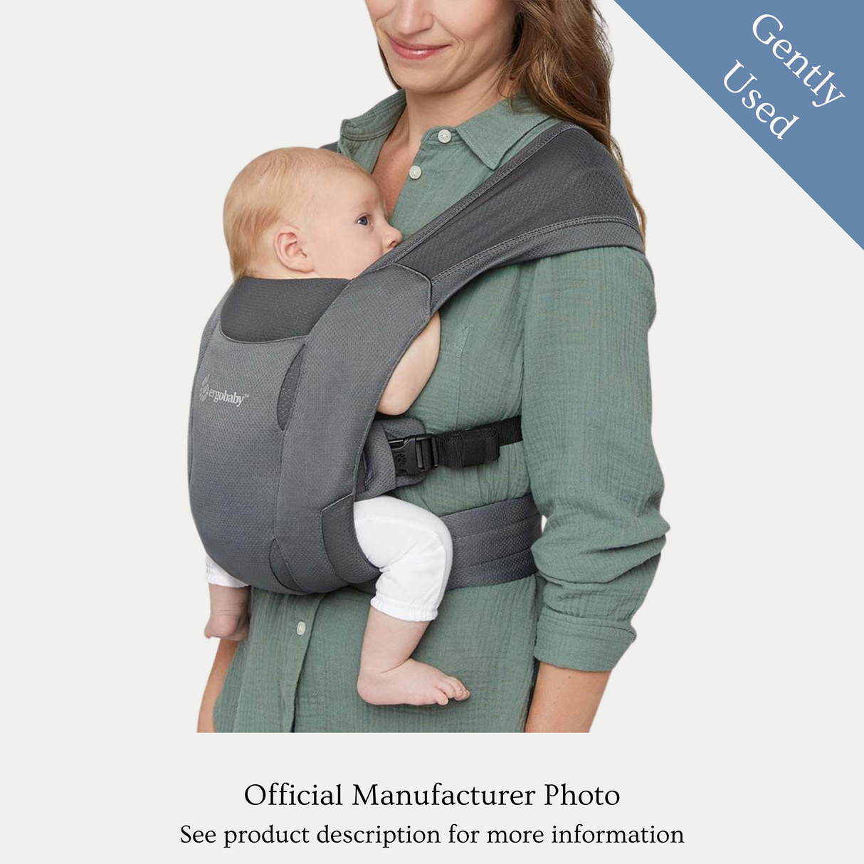 Ergobaby Embrace Newborn Carrier Grey Mesh Rekiddle