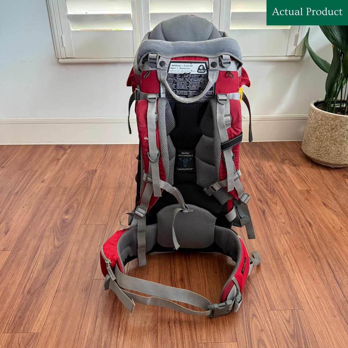Deuter Kid Comfort 2 Child Carrier (With Sun Hood And Rain Cover), Gently Used / Red