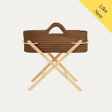 Ickle Bubba Nova Moses Basket & Stand, Like New / Mocha