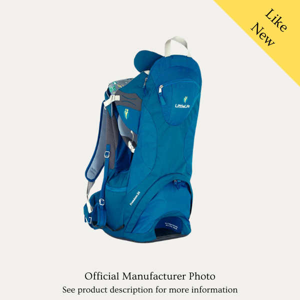 LittleLife Freedom S4 Child Carrier with Sun and Rain Covers, Gently Used / Blue