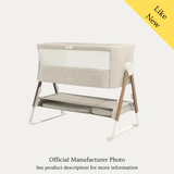 Mamas & Papas Lua Bedside Crib, Like New / Light Grey