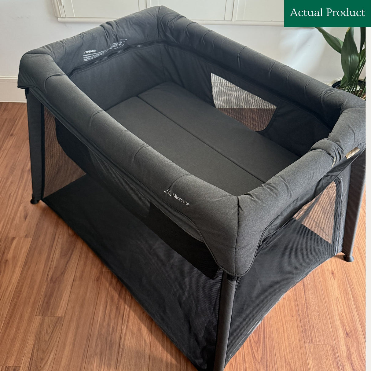 Micralite Sleep & Go Travel Cot With Newborn Insert, Like New / Black