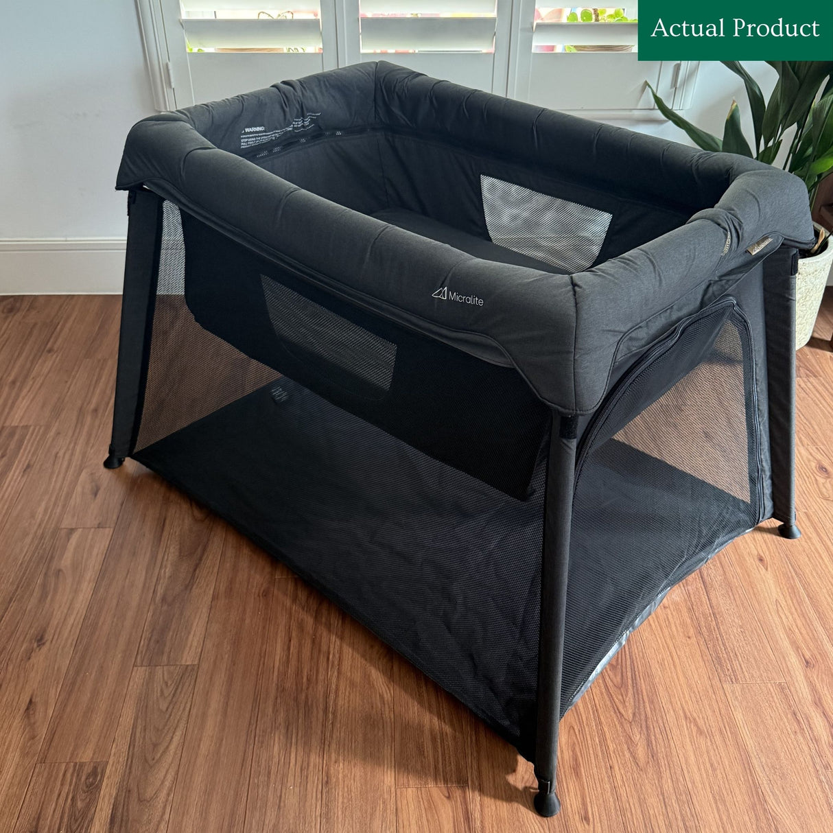 Micralite Sleep & Go Travel Cot With Newborn Insert, Like New / Black