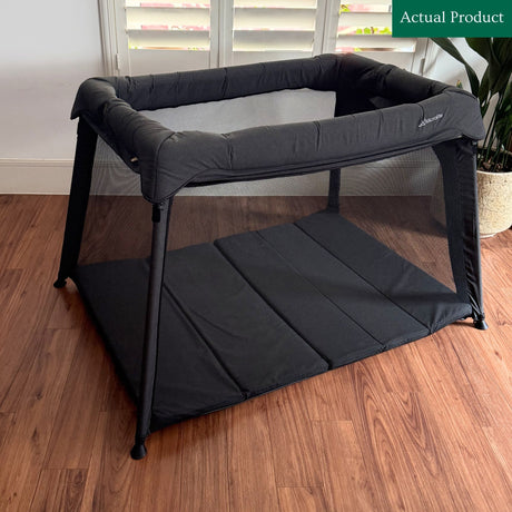 Micralite Sleep & Go Travel Cot With Newborn Insert, Like New / Black