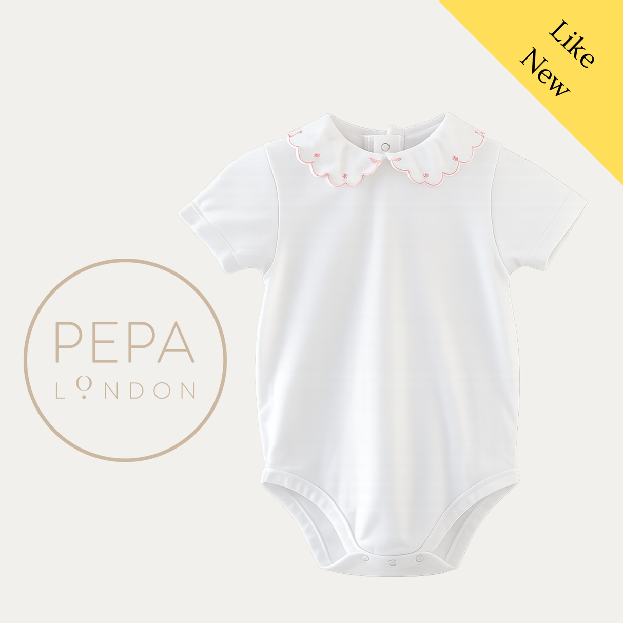 Pepa London Body Suit With Collar (9M), Like New / White