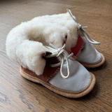 Glencroft Sheepskin Baby Booties, Size 2, New - Open Box / Tan