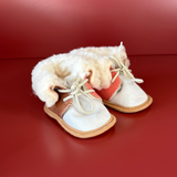 Glencroft Sheepskin Baby Booties, Size 2, New - Open Box / Tan