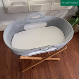 Snuzbaskit Moses Basket With Stand, Like New / Grey