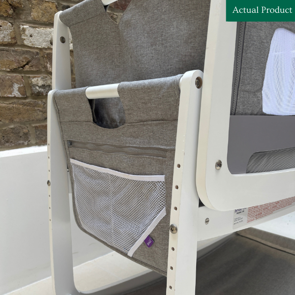 SnuzPod4 Bedside Crib, Gently Used /Grey - Bundle Set