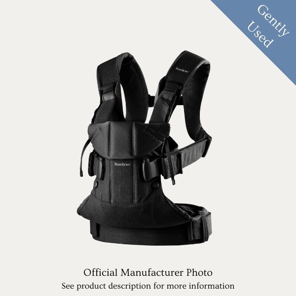 BabyBjorn Baby Carrier One & Bib, Gently Used / Black
