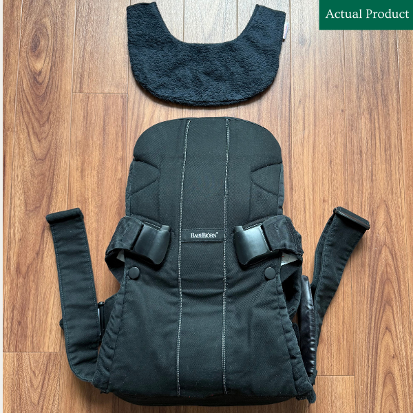 BabyBjorn Baby Carrier One & Bib, Gently Used / Black
