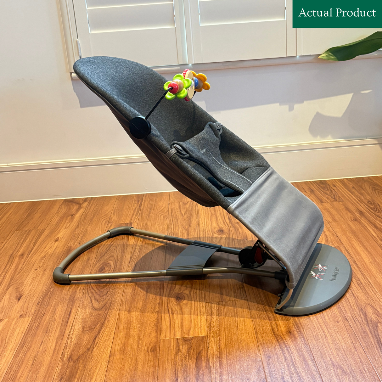 Babybjorn Bouncer + Toy Bar, Gently Used / Charcoal Grey