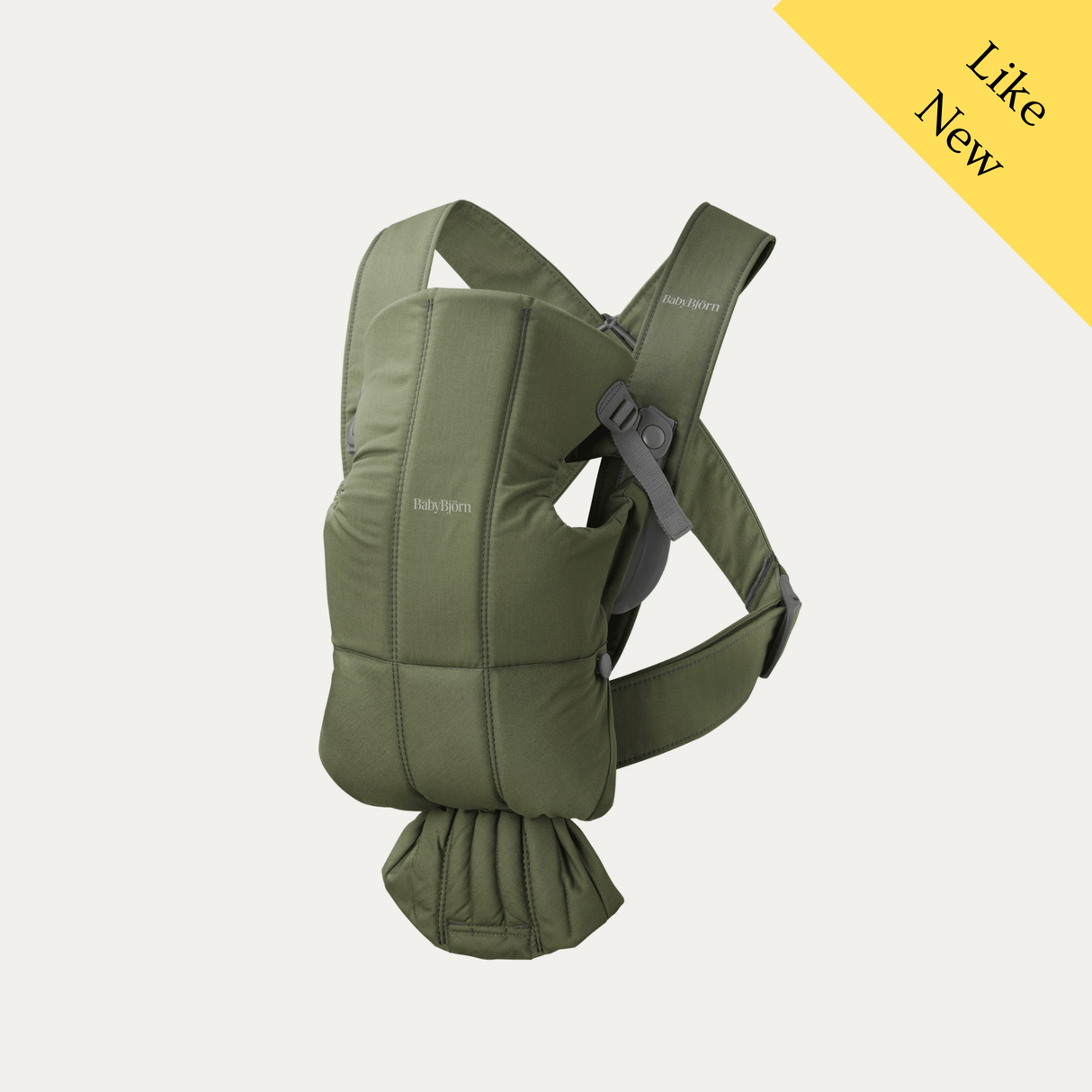 BabyBjörn Mini Carrier, Like New / Green Woven