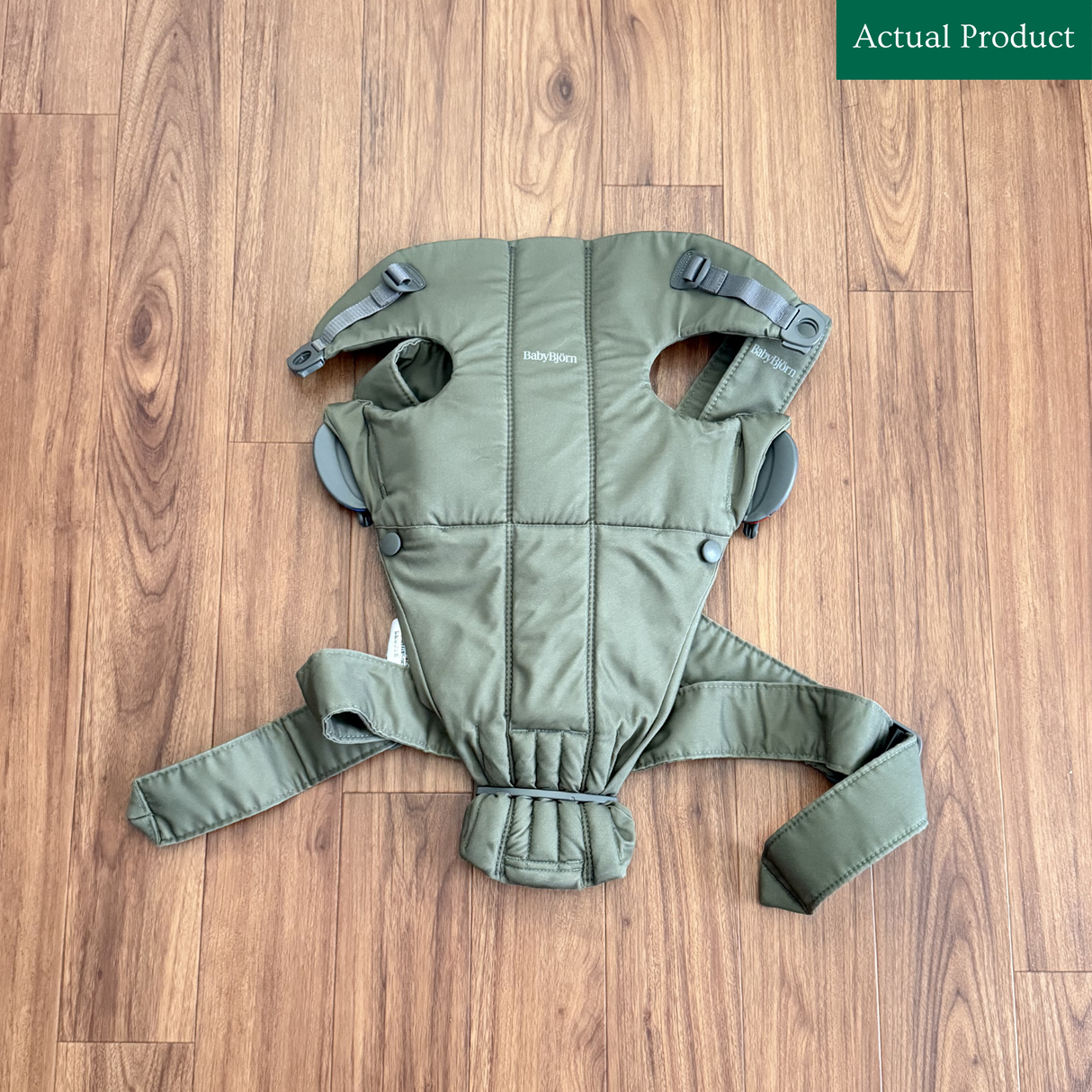 BabyBjörn Mini Carrier, Like New / Green Woven