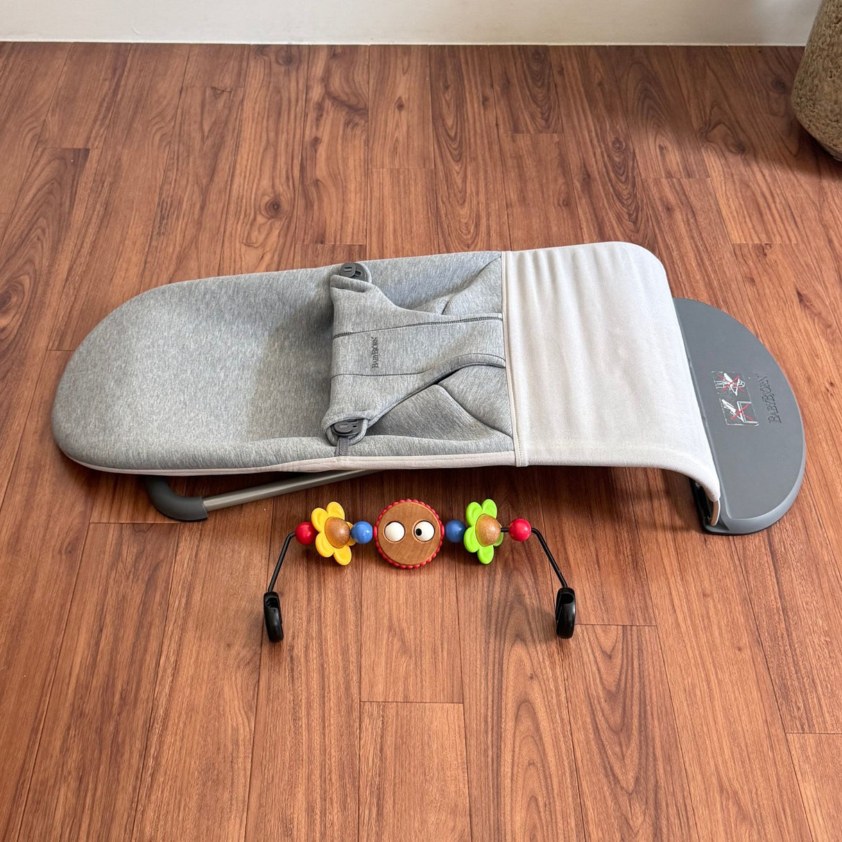 BabyBjörn Bliss Bouncer & Toy, Like New / Light Grey