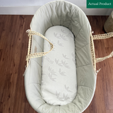 Clair De Lune Moses Basket & Rocking Stand, Like New / Natural Wood
