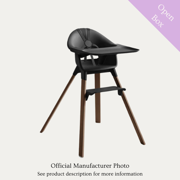 Stokke Clikk High Chair, Open Box / Black and Walnut