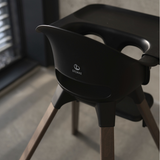 Stokke Clikk High Chair, Open Box / Black and Walnut
