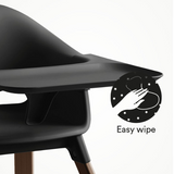 Stokke Clikk High Chair, Open Box / Black and Walnut