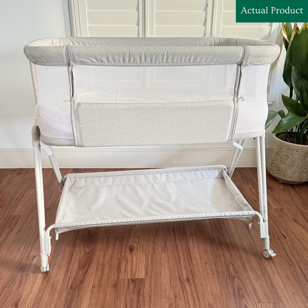 Costway Bedside Crib, Used / White