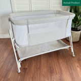 Costway Bedside Crib, Used / White