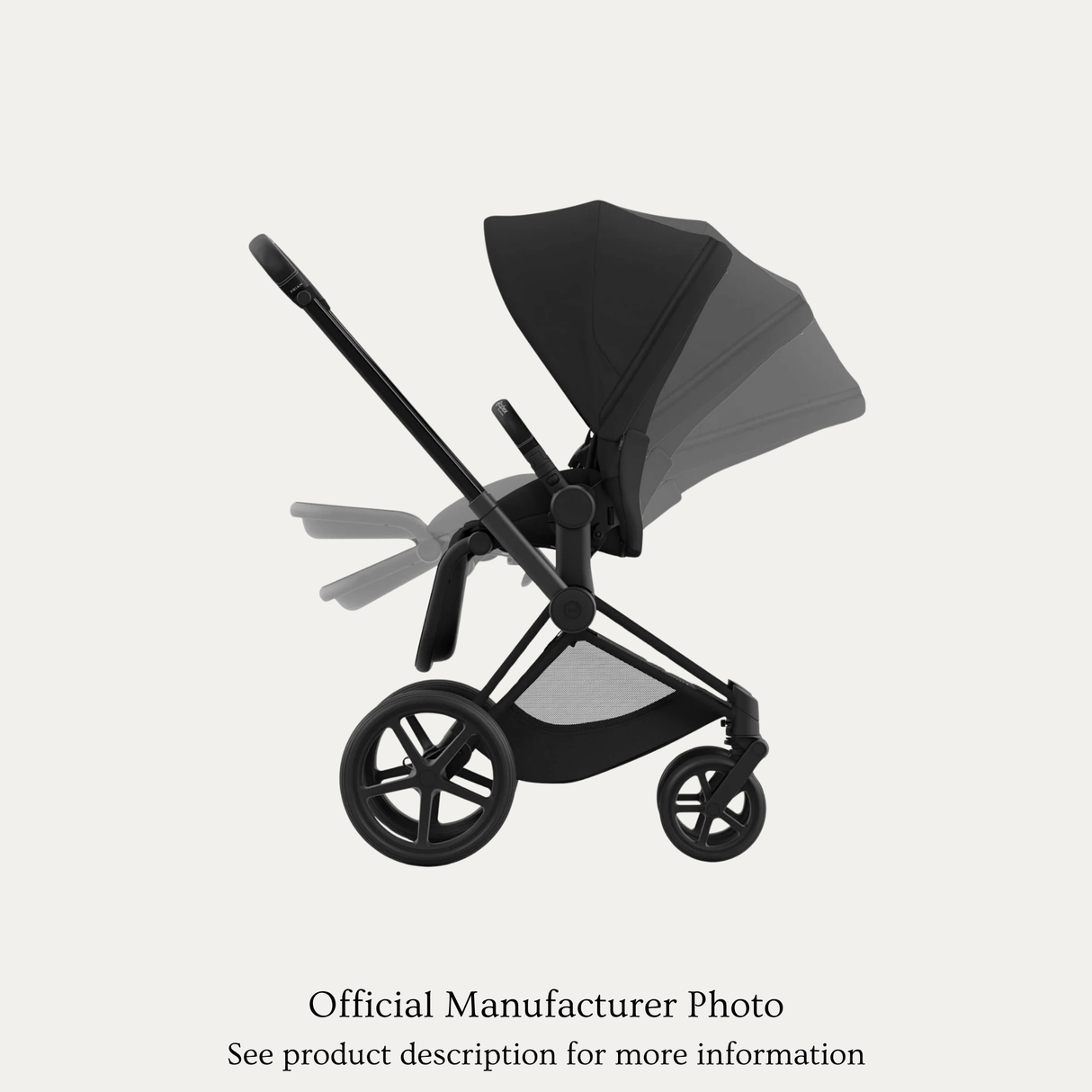 Cybex Platinum Priam Carrycot & Seat, Like New / Black