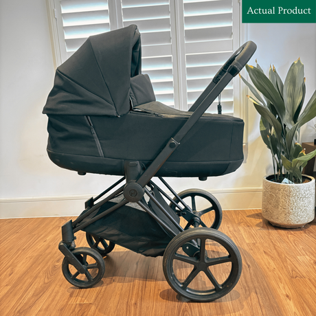 Cybex Platinum Priam Carrycot & Seat, Like New / Black