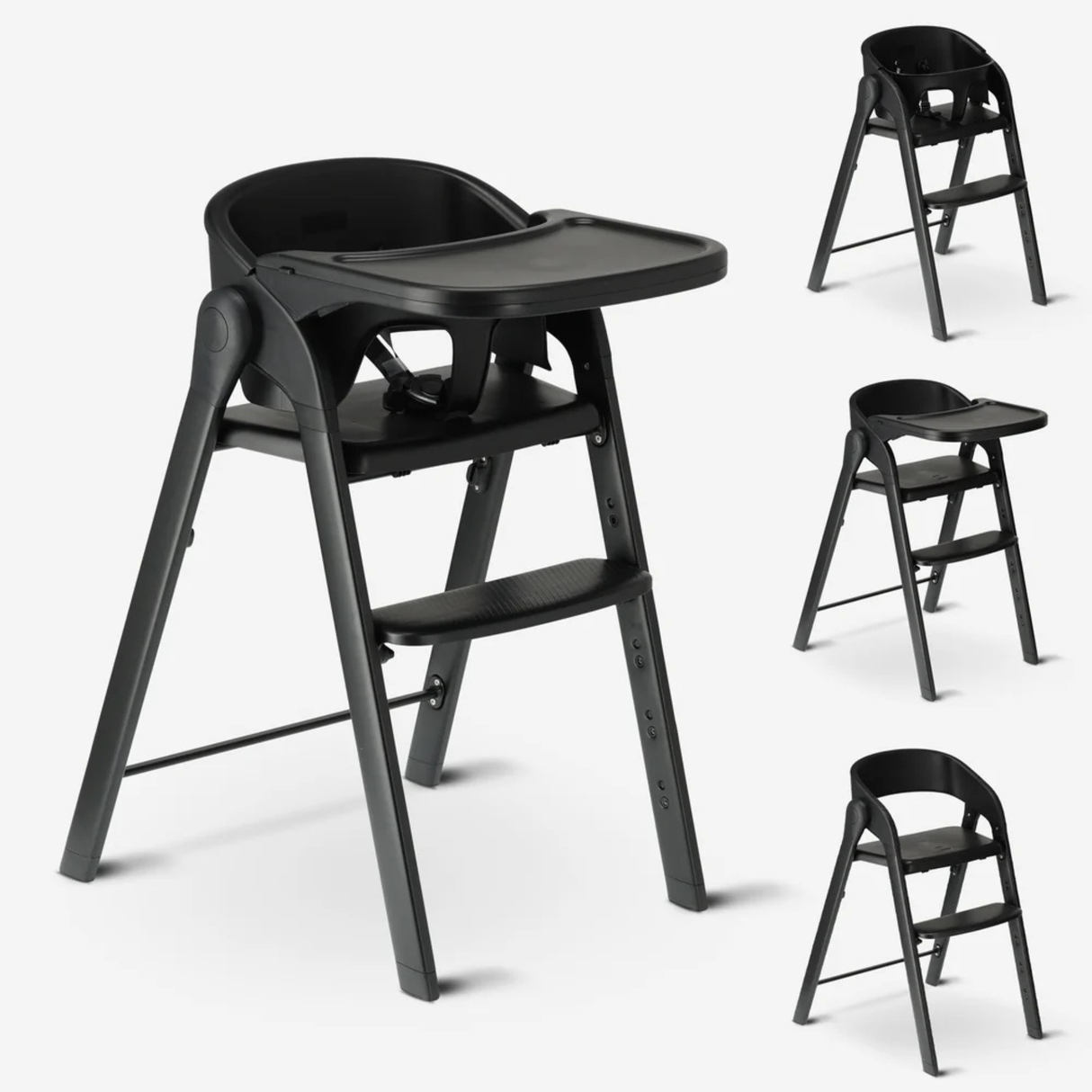 DERYAN Luxury High Chair, Like New / Black