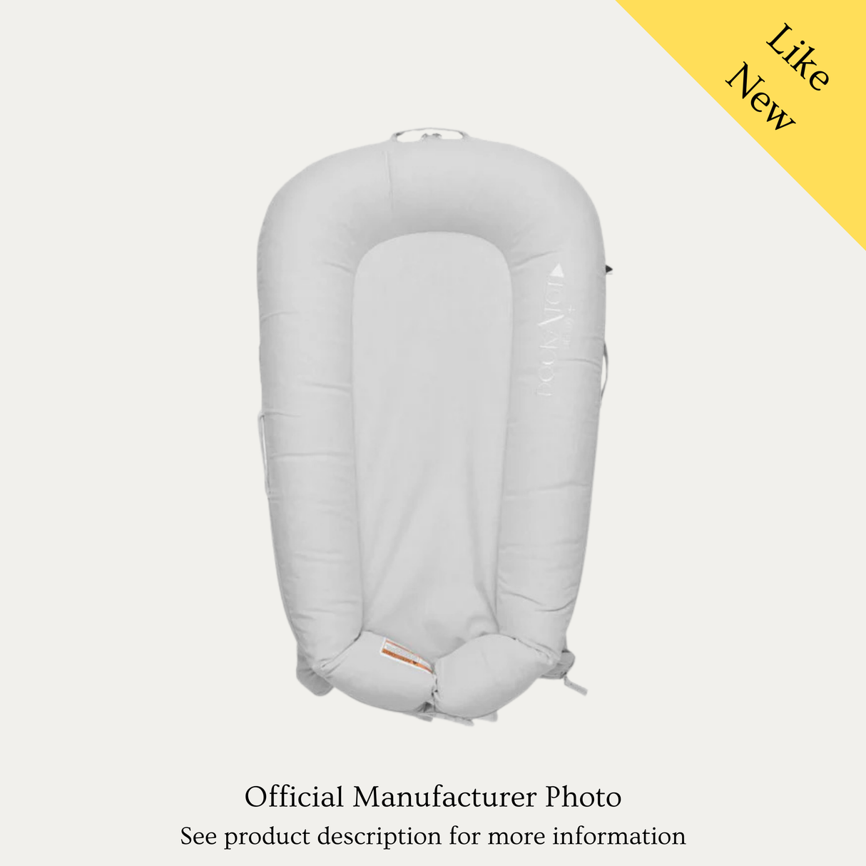 Dockatot Deluxe+ Dock, Like New / Fog Grey