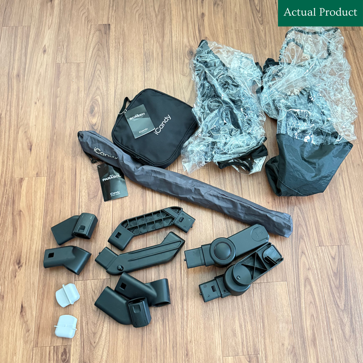 iCandy Peach 7 Pram Bundle, Like New / Dark Grey