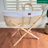Little Green Sheep Moses Basket and Stand, Like New
