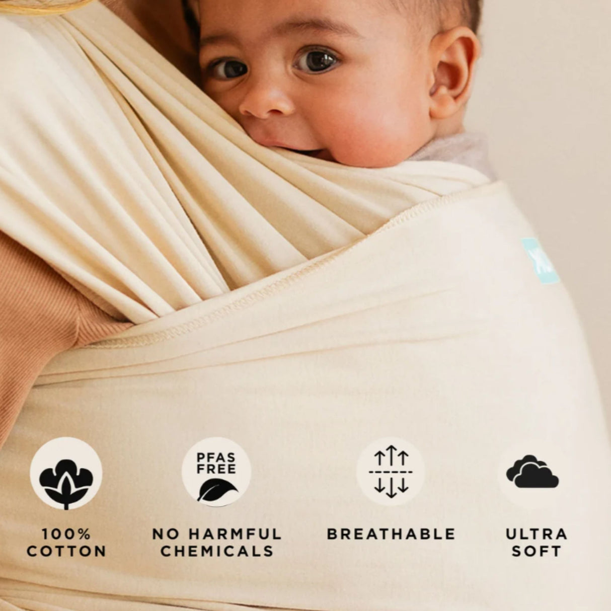Moby Wrap Baby Sling Carrier, Gently Used / Taupe