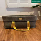 Mokee Woolnest Moses Basket, Gently Used / Yellow