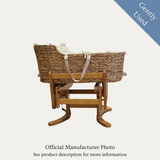 Mothercare Moses Basket & Stand, Gently Used / Natural Wood