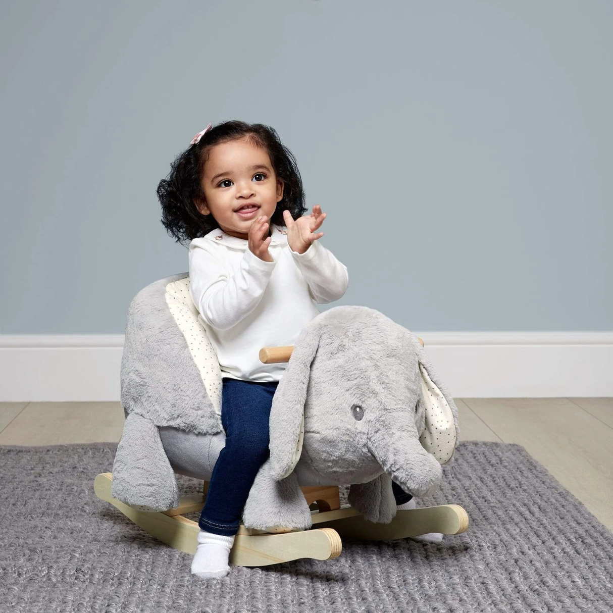 Mamas & Papas Elephant Rocker, Like New / Grey