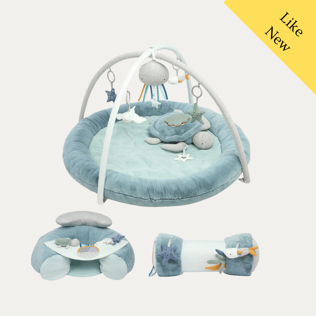 Mamas & Papas Welcome To The World Play Gym Bundle, Like New / Blue