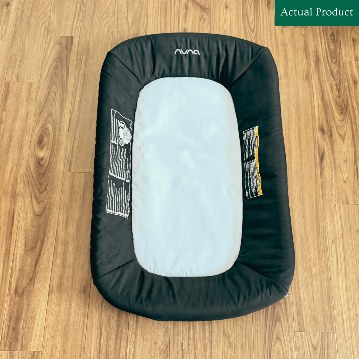 Nuna SENA Aire Travel Cot & Changer, Gently Used / Black