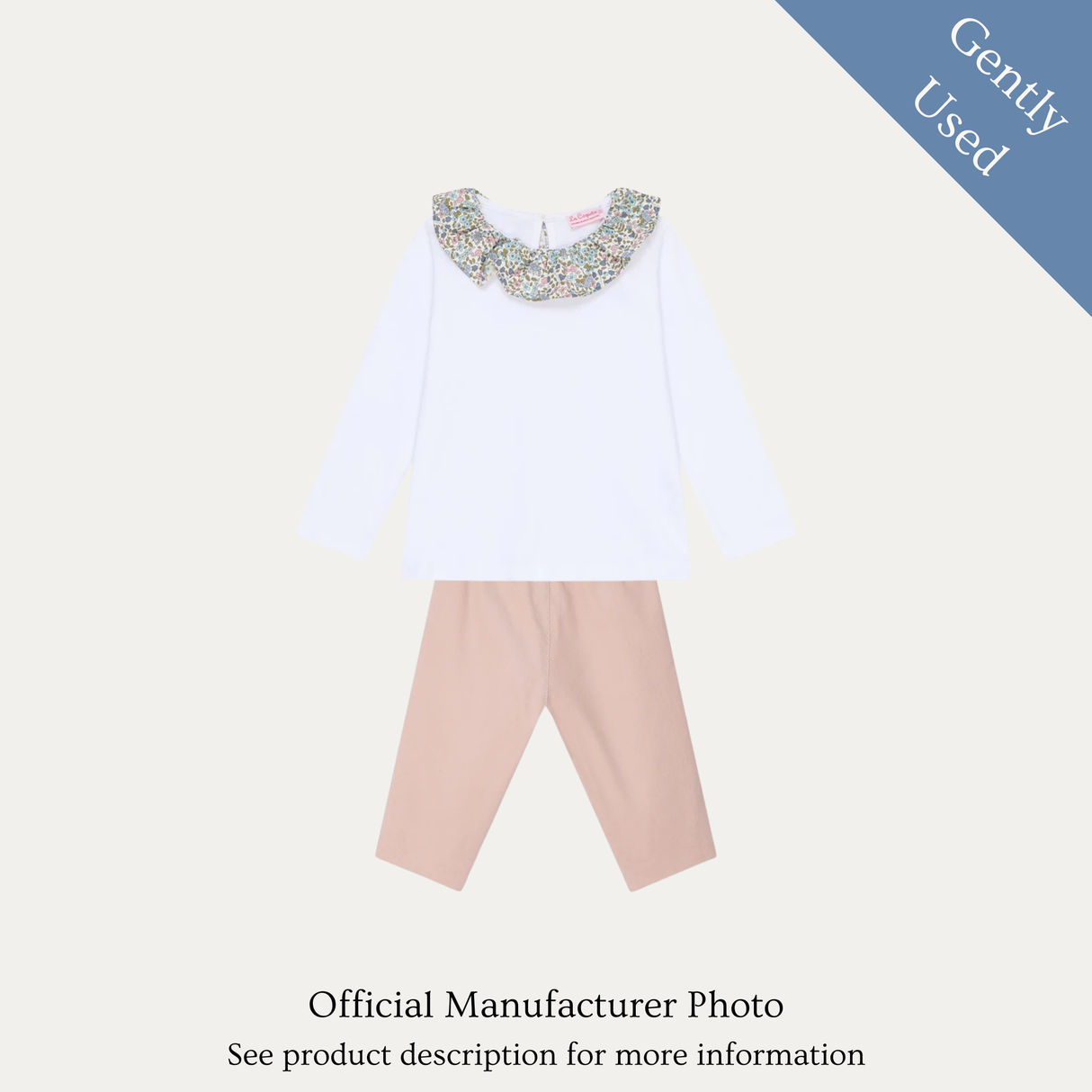 La Coqueta & Bonpoint Outfit Bundle (18M), Gently Used / White and Pink