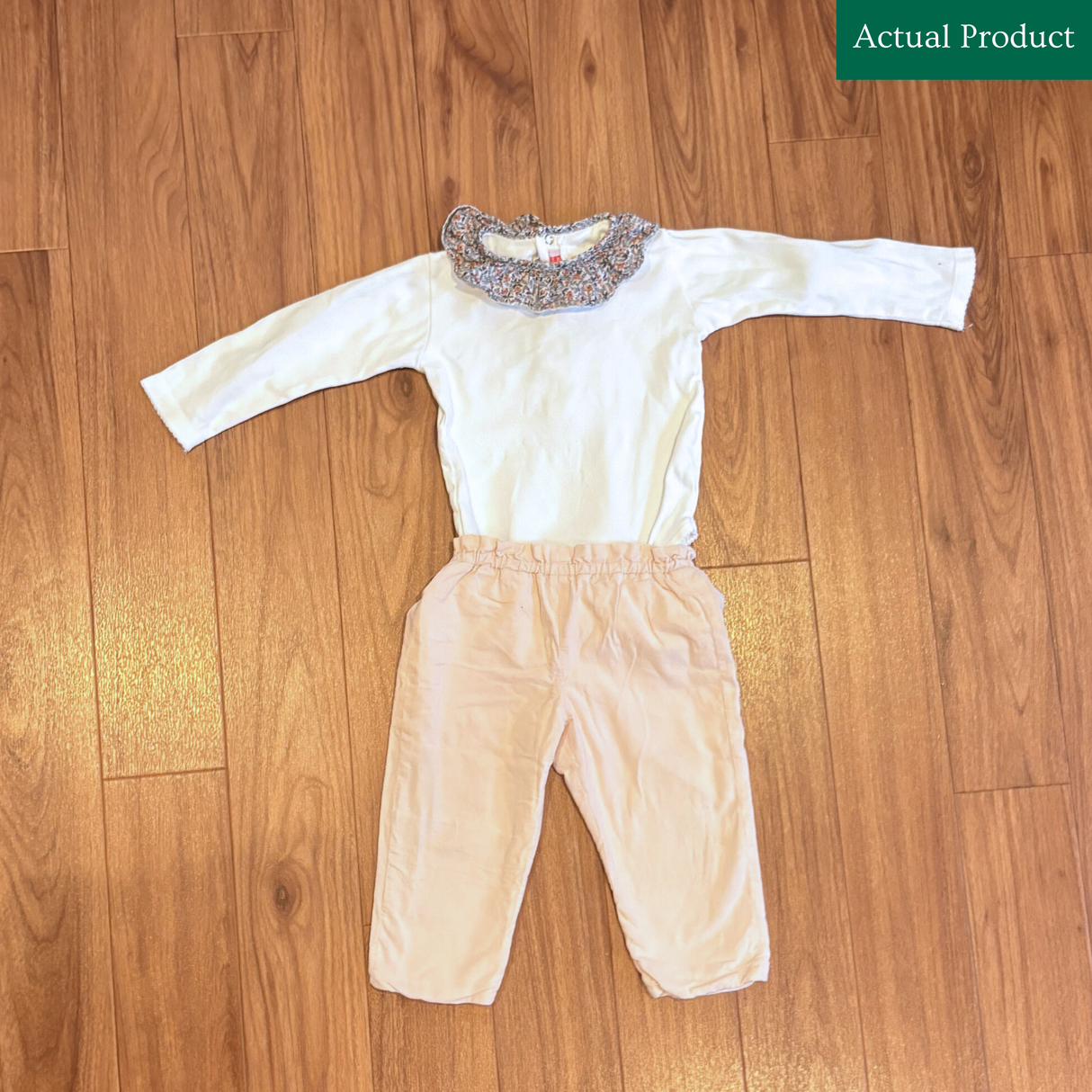 La Coqueta & Bonpoint Outfit Bundle (18M), Gently Used / White and Pink