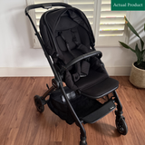 Preloved Silver Cross Dune 1 Pram With Carrycot, Footmuff And Rain Cover, Black