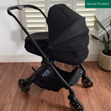 Preloved Silver Cross Dune 1 Pram With Carrycot, Footmuff And Rain Cover, Black