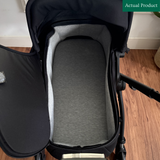 Preloved Silver Cross Dune 1 Pram With Carrycot, Footmuff And Rain Cover, Black