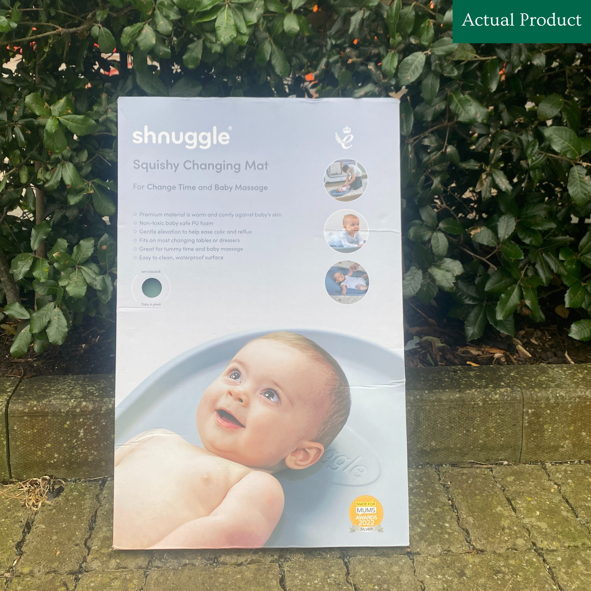 Shnuggle Squishy Changing Mat, Open Box / Green