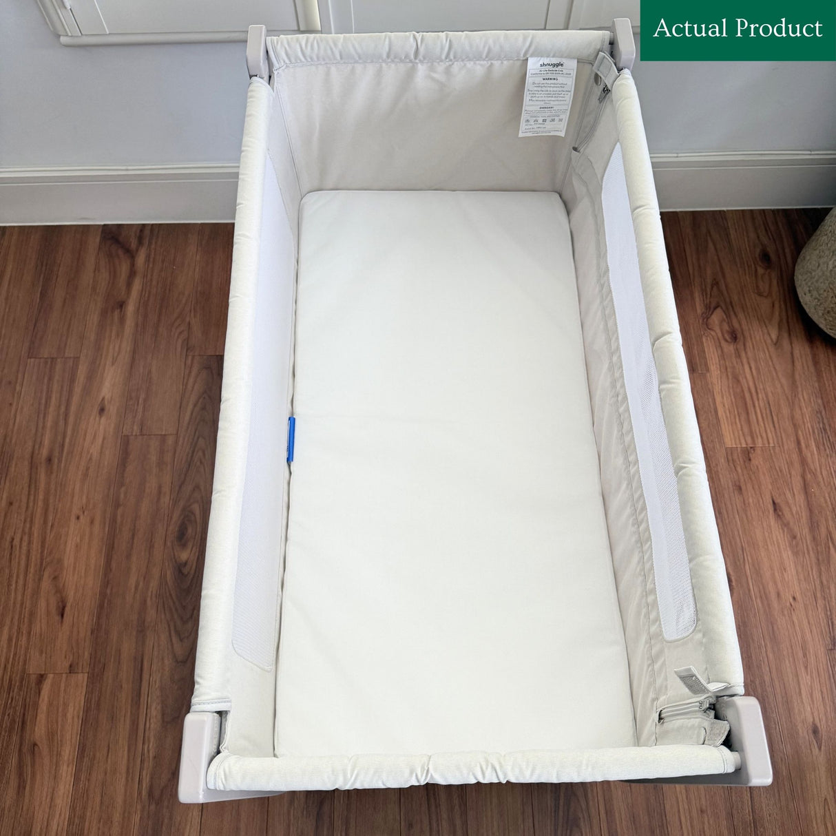 Shnuggle Air Lite Bedside Crib, Like New / Taupe