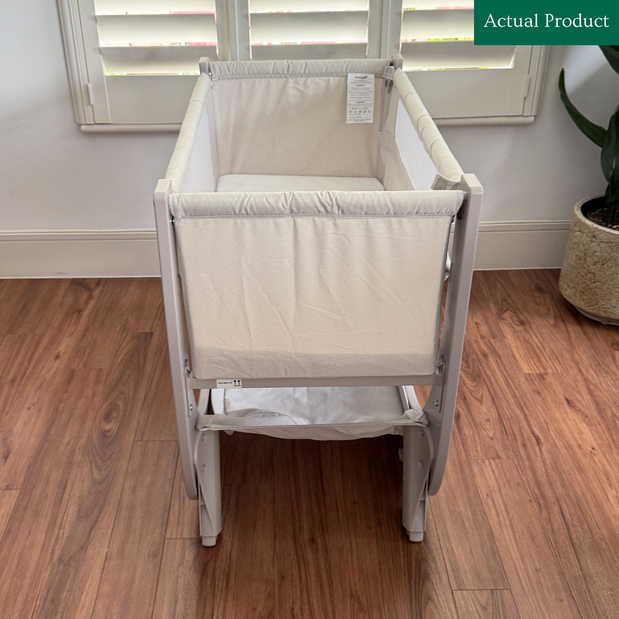 Shnuggle Air Lite Bedside Crib, Like New / Taupe