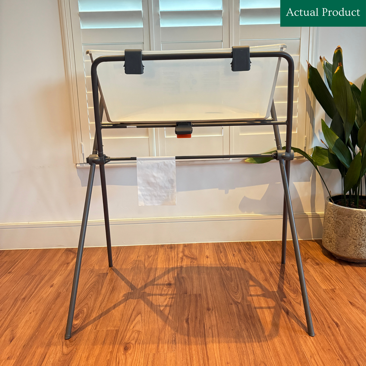 Stokke Flexi Bath With Newborn Insert And Stand, Gently Used / Sandy Beige Plastic