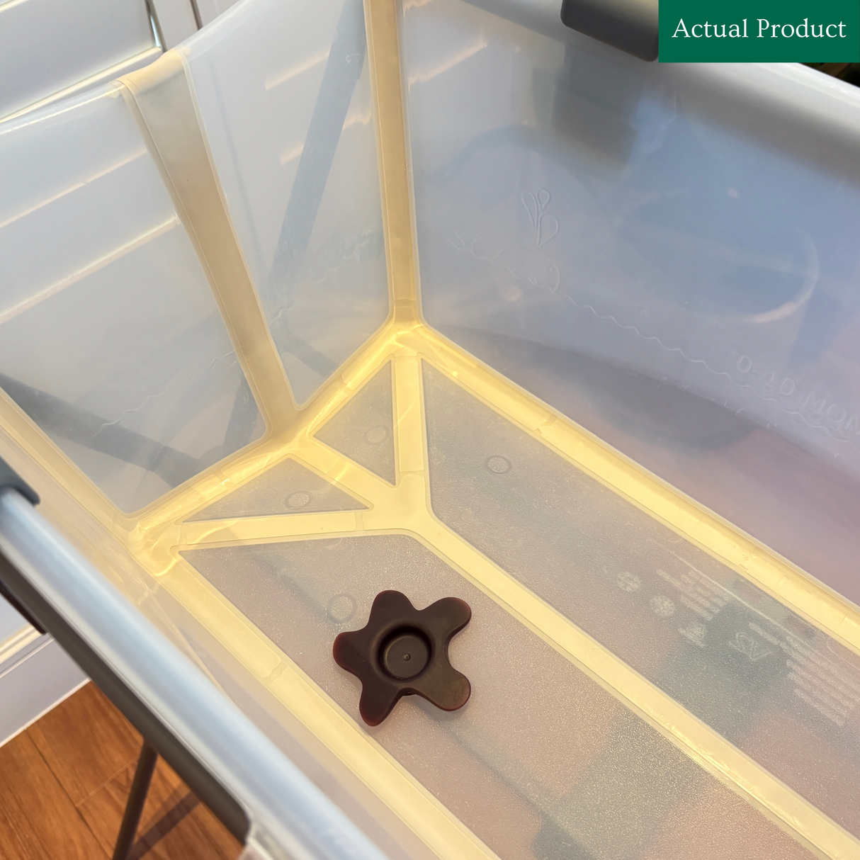 Stokke Flexi Bath With Newborn Insert And Stand, Gently Used / Sandy Beige Plastic