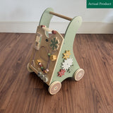 Tiny Love Boho Chic Wooden Activity Walk Behind, Like New / Green