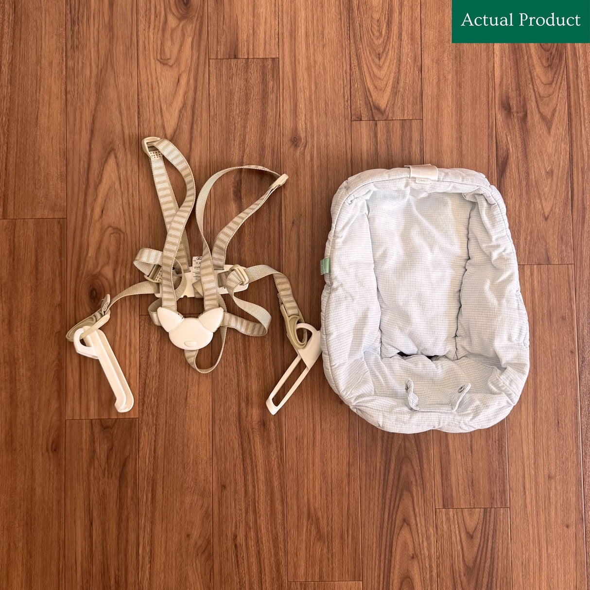 Tripp Trapp Baby Set, Harness And Cushion, Like New / Moss Green